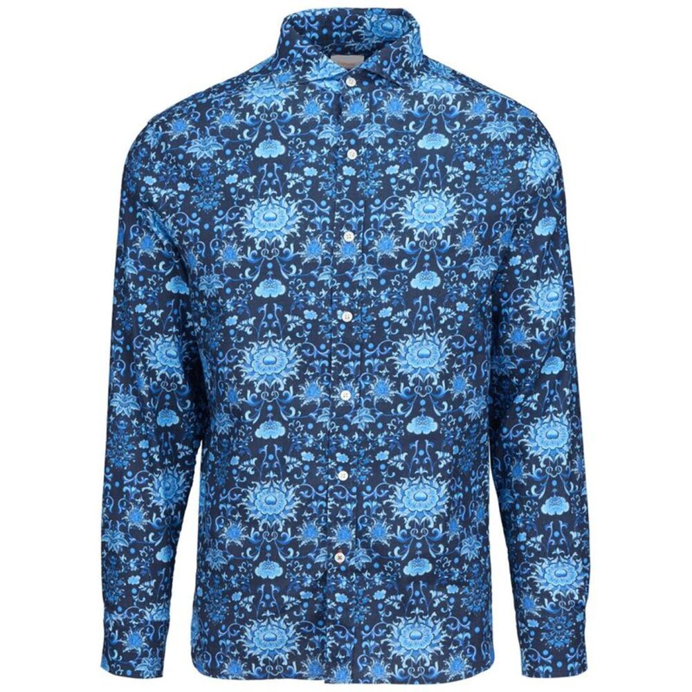 Swims Mens  Breeze Linen-Blend Printed Shirt